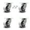 Service Caster 6 Inch Heavy Duty Semi Steel Cast Iron Caster Set with Swivel Locks, 4PK SCC-KP92S630-SSR-BSL-4 - alternate 1